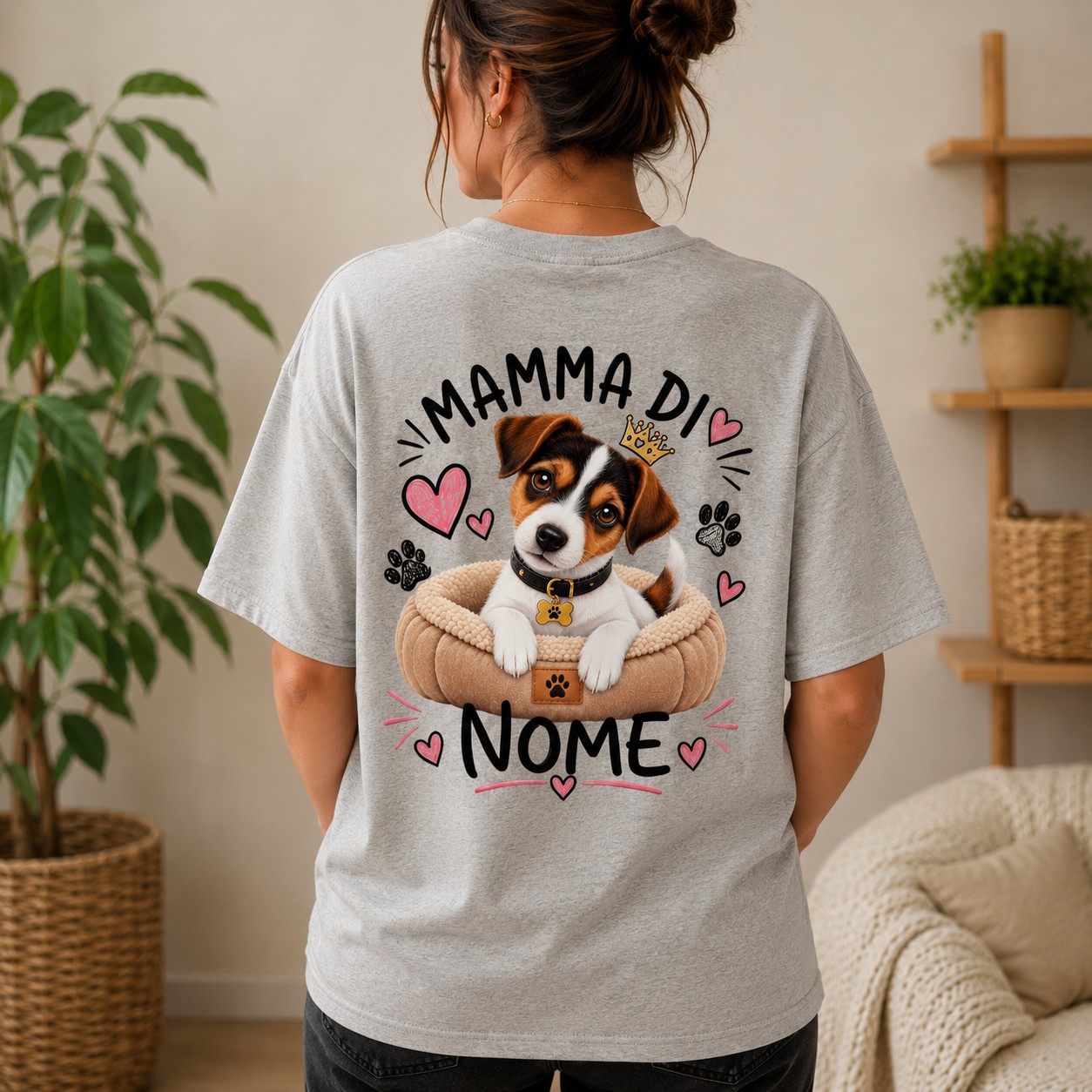 T-Shirt Personalizzata Mamma di Zampa in Cotone